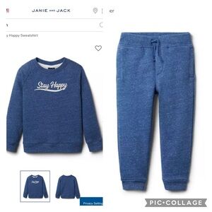Janie and Jack outfit. Sweatshirt and sweatpants.